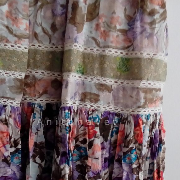 Rebecca Taylor Mixed Print Dress New with Tag Size 0 - Picture 5 of 11